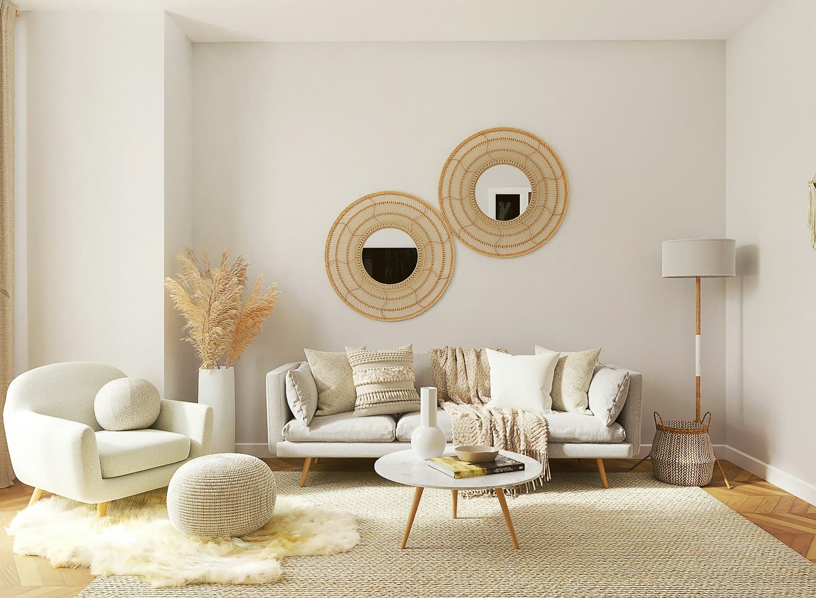 Tidy, well-kept living room in a Boston-area home